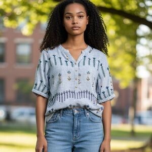 Embroidered Women's Top